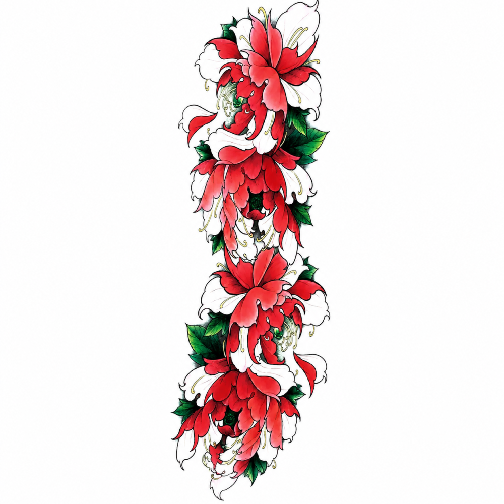 Tattoo arm sleeve bloem