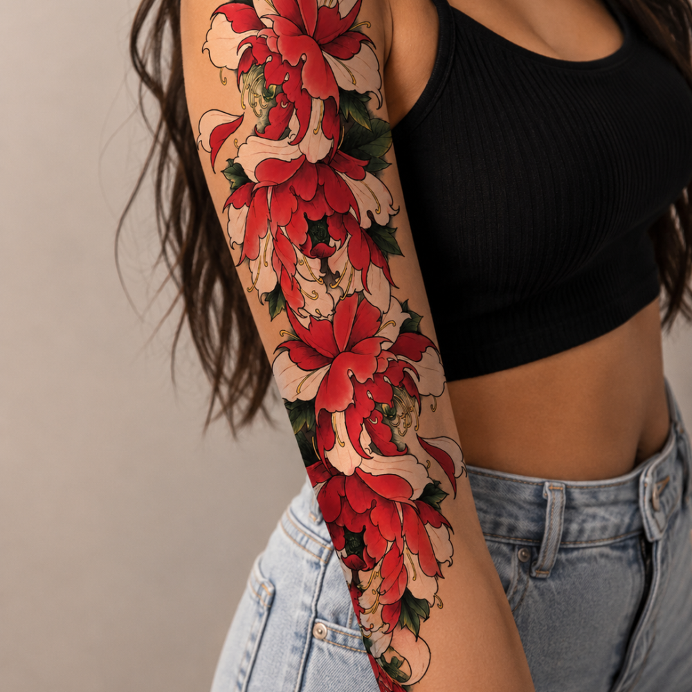 Alternative view of Tattoo arm sleeve bloem
