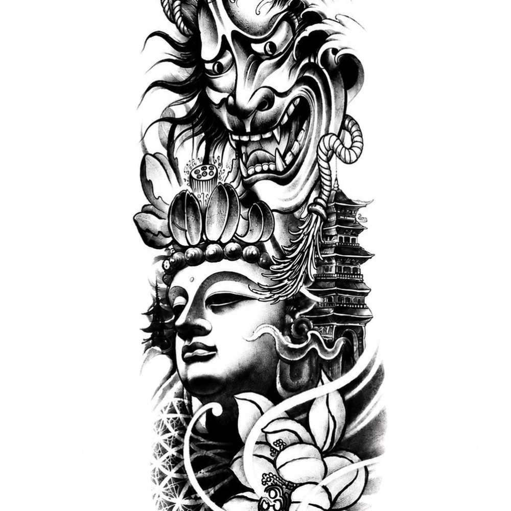 Tattoo arm sleeve mask