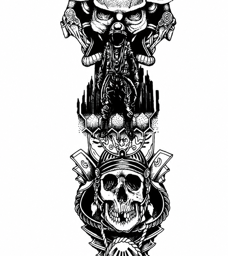 Tattoo arm sleeve warrior