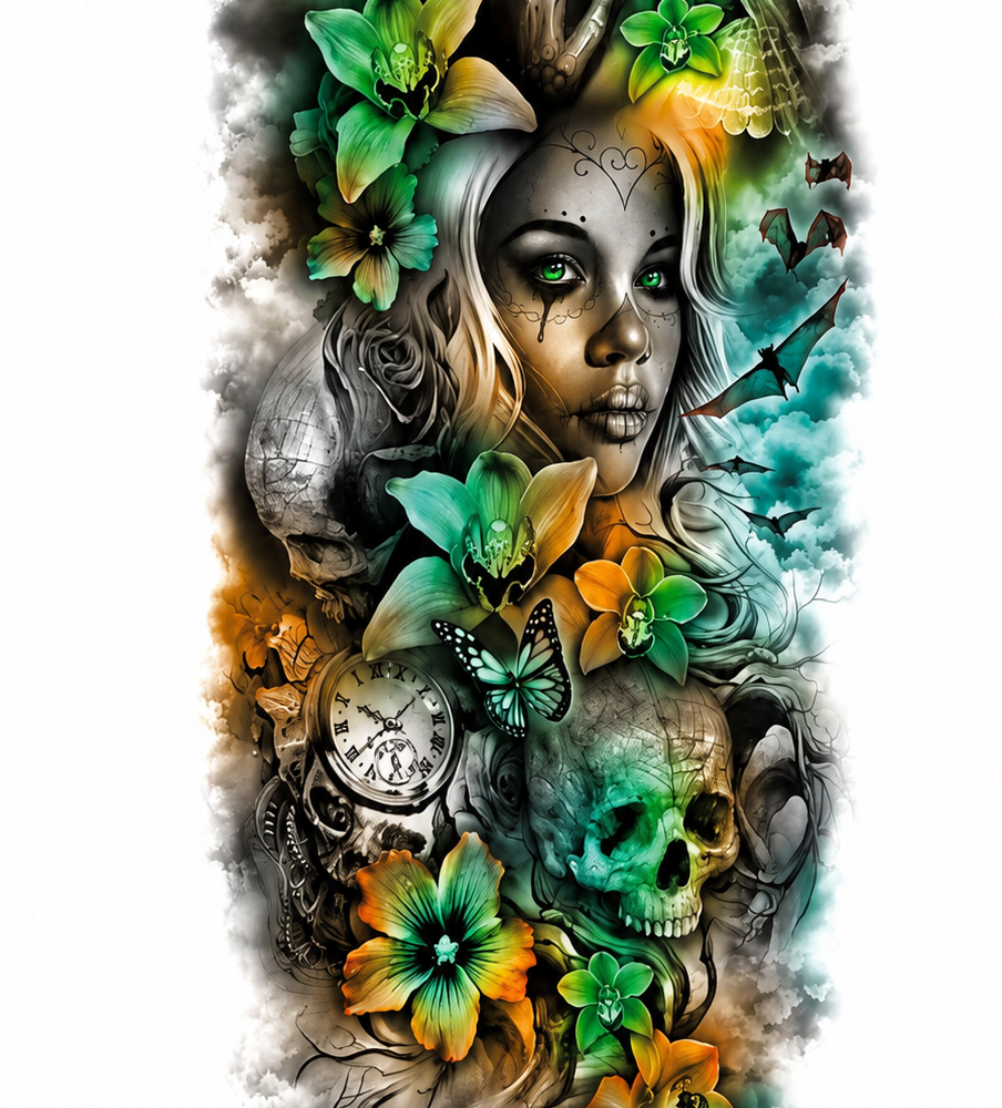 Tattoo arm sleeve woman
